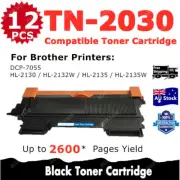 12x Compatible Toner TN2030 TN-2030 For Brother HL-2130 HL-2132 HL-2135W DCP7055