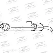 Redback Mufflers Bolt-On to suit 205 Gti 89> R-Muffler - M6497
