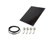 100W Fixed Glass Solar Panel + 6m Extension Lead + Solar Panel Mounting Brackets