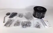 Globe String Light Suspension Hanging Kit, 400ft Coated Stainless Steel Wire BLK