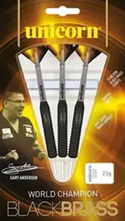 Unicorn Gary Anderson Darts, Black Brass, 27 g