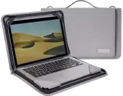 Broonel Grey Leather Laptop Case For Apple MacBook Air M1 Chip 14.3"