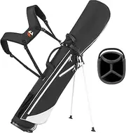 Full Choice Lightweight Golf Stand Bag, Durable 4-Way Full-Length Dividers with Dual Straps & Stand, Golf Carry Bag with 4 Pockets Ideal for Driving Range, Par 3 & Executive Courses