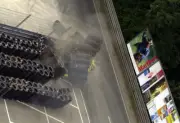 Martin Tomzyck Abt Audi TT-R slams into the tyre wall DTM Old Photo 4