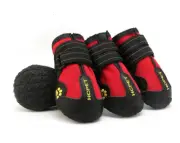 Waterproof Dog Shoes Non Slip Durable Outdoor Pet Booties with Reflective Strips