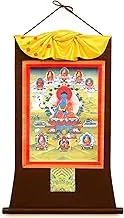 Mudra Crafts Medicine Buddha Tibetan Thangka Buddha Wall Art - Handmade Thangka Buddhist Tibetan Painting Yoga Zen Mediation Altar Wall Hanging Décor