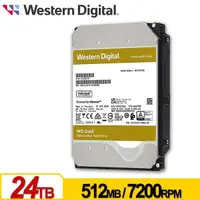 在飛比找蝦皮購物優惠-WD 金標 24TB 3.5吋 SATA 企業級硬碟 WD2