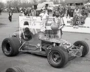 JERRY WEEKS #35 1970'S SPRINT CAR CLOSE UP AT WINCHESTER 8X10 GLOSSY PHOTO