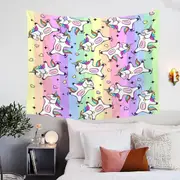 Sweetheart Rainbow Unicorns Tapestry