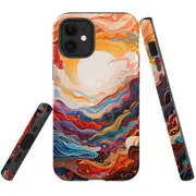 For iPhone 12 mini Tough Protective Cover, Sunny Waves