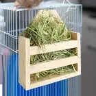 Rabbit Hay Feeder Rack Wood Guinea Pig Hay Feeder for Guinea Pig Cage Bunny