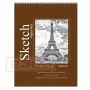 6" x 8" High Quality Spiral Premium Quality Sketch Book Paper Pad 50 Sheet