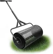 Compost Spreader, 27 Inch Durable Lawn Roller, Lightweight Manure Spreader with Upgrade T Shaped Handle,Top Soil Spreader for Lawn and Garden Care Manure Spreaders Roller