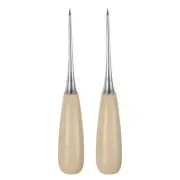 2pcs Handwork Sewing Awl Leather Punch Hole Tool with Wooden Handle, Log Color