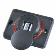 Dual USB Car Charger 12-24V 3.1A 2Port Adapter Socket Charging Panel Mount GT