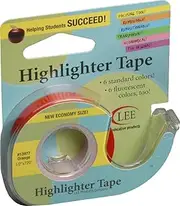 Lee Products Co. 1/2-Inch Wide 720-Inch Long Removable Highlighter Tape, Economy Size with Refillable Dispenser, Orange (13977)