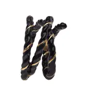 Laces enamel coiled ring 3 Black/Gold