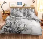 3D Moon Tree 08 Bed Pillowcases Quilt Duvet Cover Set Single Queen King AU Lemon