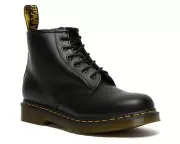 Dr. Martens Z2267 Black Leather 101 Yellow Stitch Lace-Up Boots Size M8 L9