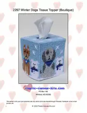 Winter Dogs Boutique Tissue Topper-Plastic Canvas Pattern or Kit