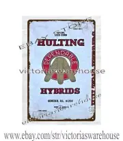 1974 HULTING SEED CORN FARM metal tin sign modern kitchen wall decor