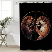 Tigers Fight Shower Curtain