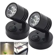 12V 2PCS LED Reading Light Camper Caravan Van Boat Interior Spot Lamp Lighting