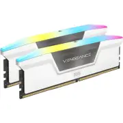 Corsair 32GB (2x16GB) Vengeance RGB DDR5 Memory, 6000Mhz CL36 RAM White