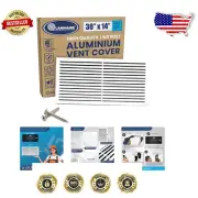 Fixed Blade Air Vent - 30" x 14" for Ceiling/Walls, Quality Aluminum Grille