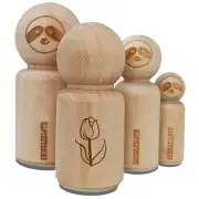 Hand Drawn Tulip Flower Doodle Rubber Stamp for Stamping Crafting Planners