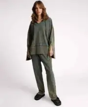 NEW ONE TEASPOON STUDDED TRACK SUIT WARM PANTS S 4 8 WOMEN WASHED GREEN