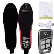 [Imtrub] Heated Insoles with Remote - Heated Shoe Inserts with 3 Temperature Settings,3500mAh Battery Rechargeable Foot Warmer Thermal Insoles for Men Women