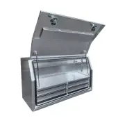1400 x 600 x 820mm Raw Aluminium 4 Drawer Ute Tool Box Truck Trailer Toolbox