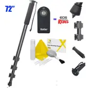 72" Camera Monopod + IR Remote Control for CANON EOS REBEL T3I T4I T5I XSI T6I