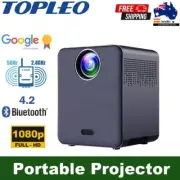 Topleo 5G WiFi Bluetooth 1080P Portable Projector Supported 400" Home & Outdoor