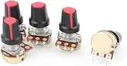 NEW LON0167 5pcs 100K OHM 3 Terminals Linear Taper Rotary Audio B Type Potentiometer B100K(5 stcke 100 Karat OHM 3 Terminals Linear Taper Rotary Audio B Potentiometer B100K