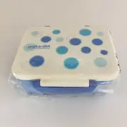 Blue Polka Dot 1 Tier Lunch Bento Box - 4.25" x 5.5" x 2"