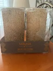 Mikasa flameless set of 2 LED candles real wax Battery Operated flickering light