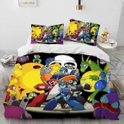 a1888 Bed Sheets Rockman Megaman GameComforter Bedding SetDuvet Cover Bed Set Quilt Cover Pillowcase Bedding Set Kid3-Piece Bedding Set (1 Duvet Co