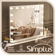 Simplus Bluetooth LED Hollywood Mirror Makeup Vanity Mirrors with Lights 80X62CM