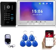 7 Inch Home Intercom System Video Door Phone Record Video Doorbell Waterproof 10
