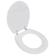 WC Toilet Seat MDF Lid Simple Design White