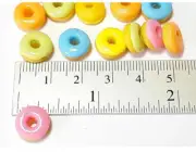 Barbi Dollhouse Miniature Food Mini Donuts Pastel Colored Cakes Pie Lot 5pc