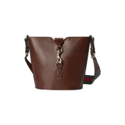 Gucci Mini Bucket Shoulder Bag Brown Leather