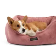 Nandog Pet Gear Cloud 2.0 Reversible Dog Knit Bed - Taupe Pink (25 in)