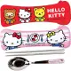 【TDL】凱蒂貓HELLO KITTY不鏽鋼餐具組筷子湯匙環保餐具組附收納袋 KT52581