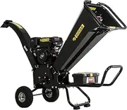 Ducar Wood Chipper Garden Mulcher Shredder 7hp Petrol Motor Upright Grinder - K70 Black