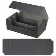 Card Storage Box for Trading Card 800 + with 8 Divider Fit Black/Grey
