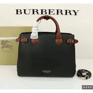 【二手】Burberry 巴寶莉 單肩包 英倫精紡的經典House手提包 The Banner 班納手袋 購物袋