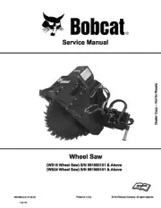 Paper Bobcat WS18 WS24 Wheel Saw Workshop Manual Service Shop Repair 6901389